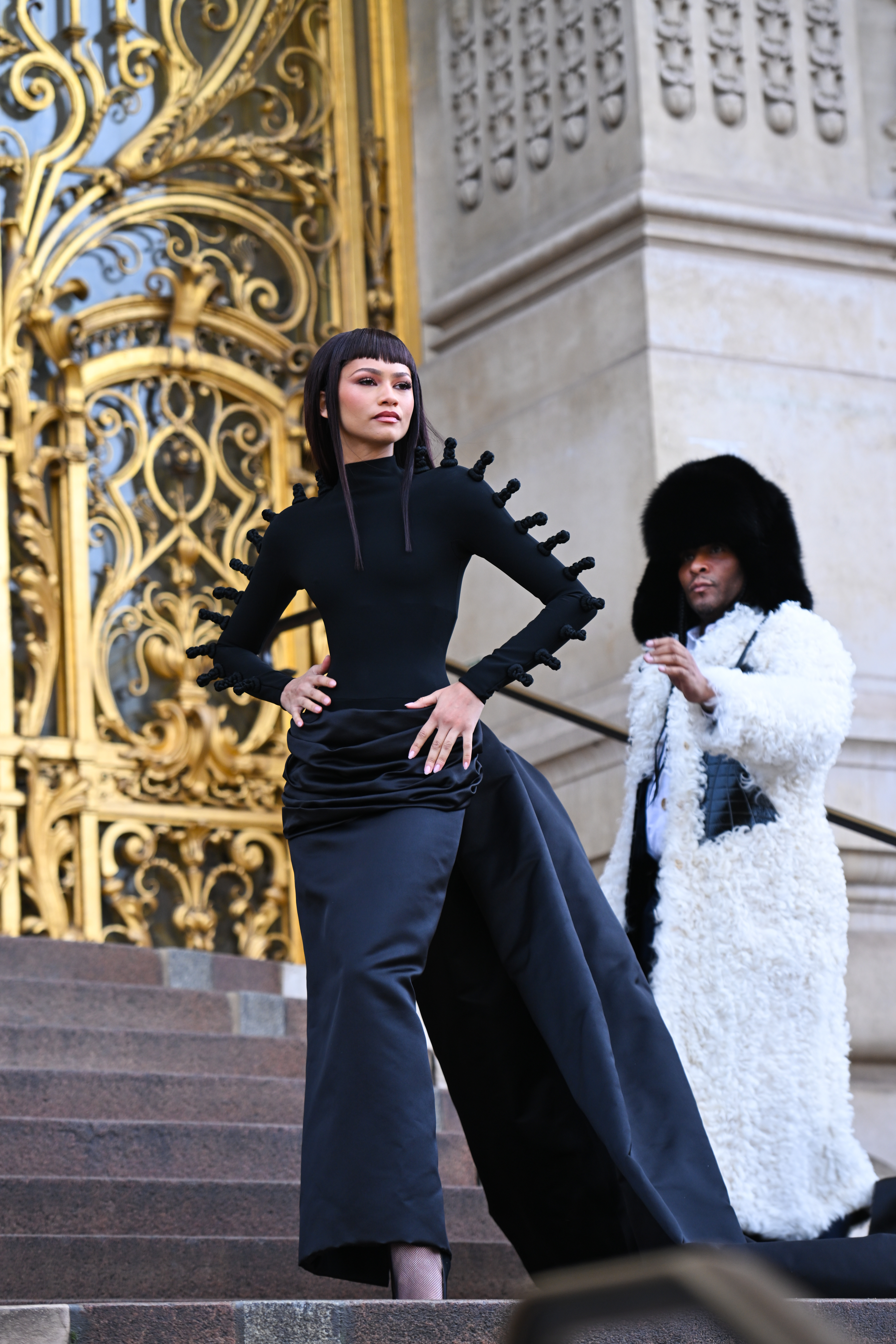 Zendaya at the Paris Fashion Week Schiaparelli Show